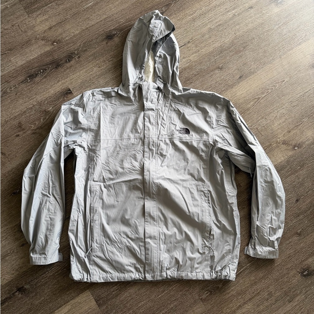 The North Face Light Gray Windbreaker Jacket